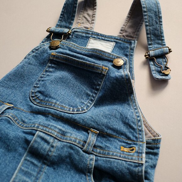 DOTTY DUNGAREES KIDS CLASSIC STONEWASH DENIM OVERALLS - Picture 3 of 6